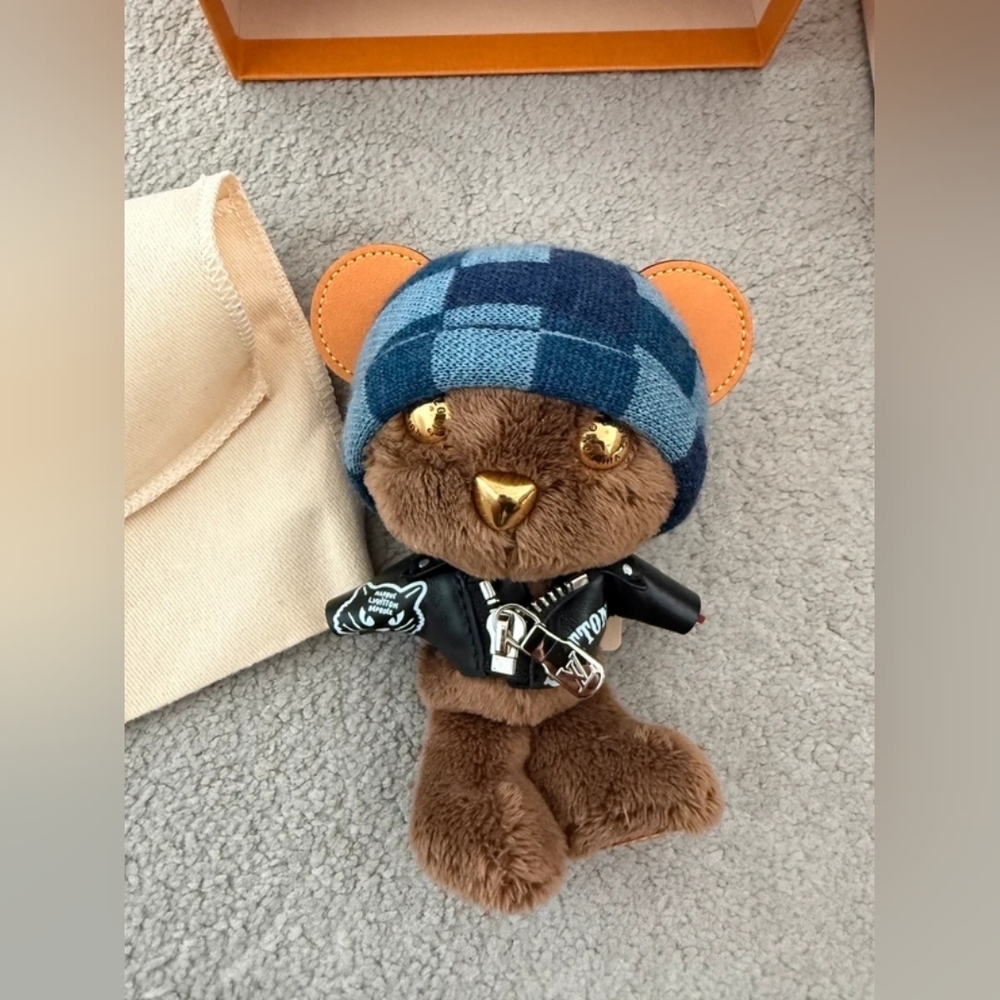 LV Louis Bear Bag Charm